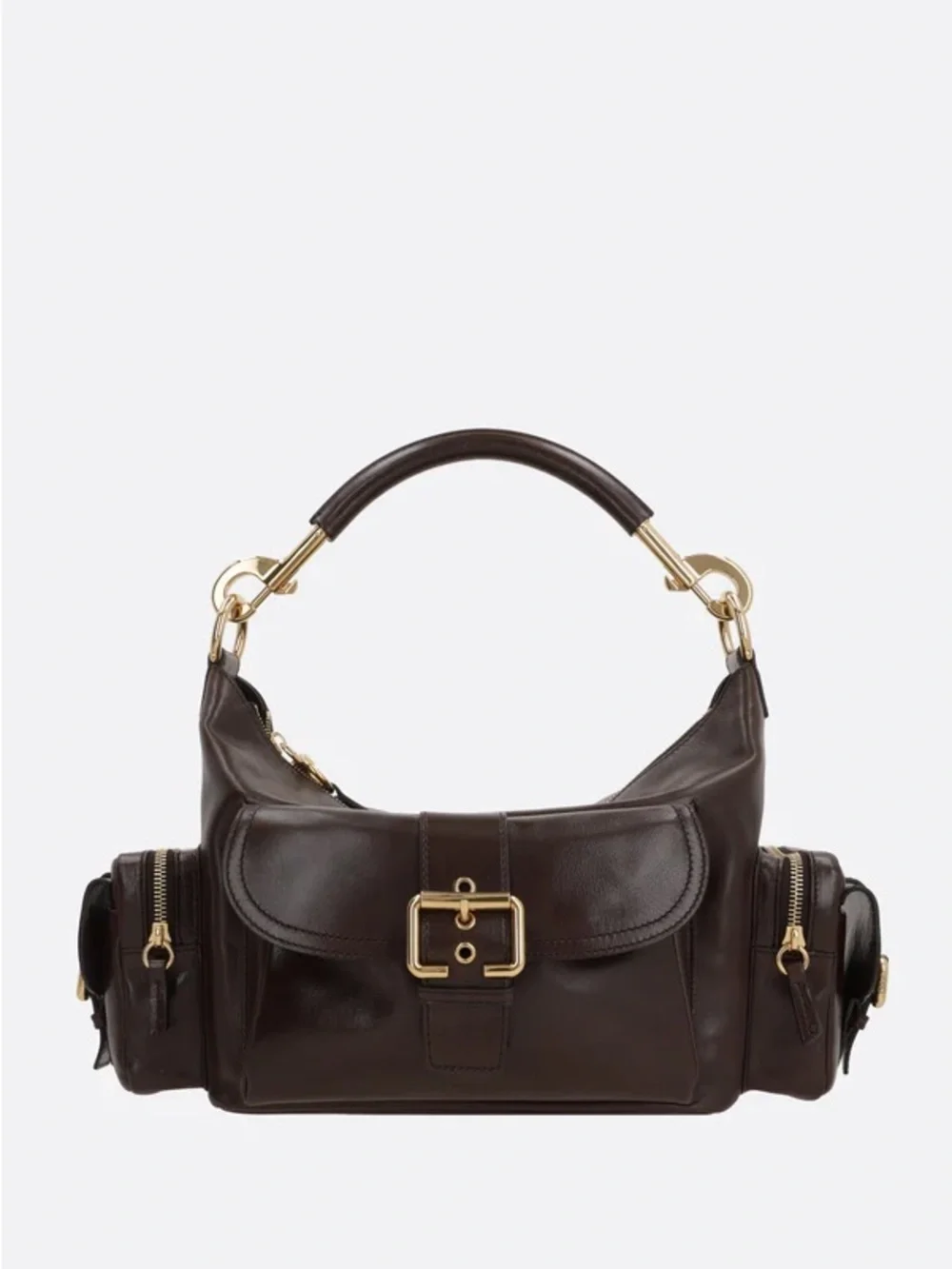 Chloe Medium Camera Bag Chocolate Brown Buffalo Leather
